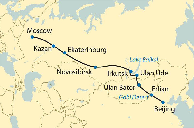 Trans-Siberian by Private Train (Map)